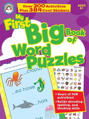 cover image of My First Big Book of Word Puzzles, Grades 1 - 3